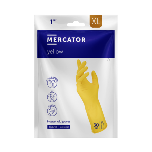 MERCATOR® yellow háztartási védőkesztyű 1 pár