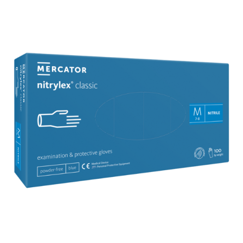 Nitrylex® classic blue púdermentes nitril vizsgálókesztyű