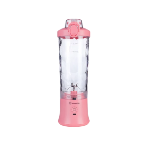 Smoothio hordozható mixer erős motorral 600 ml (rózsaszín)